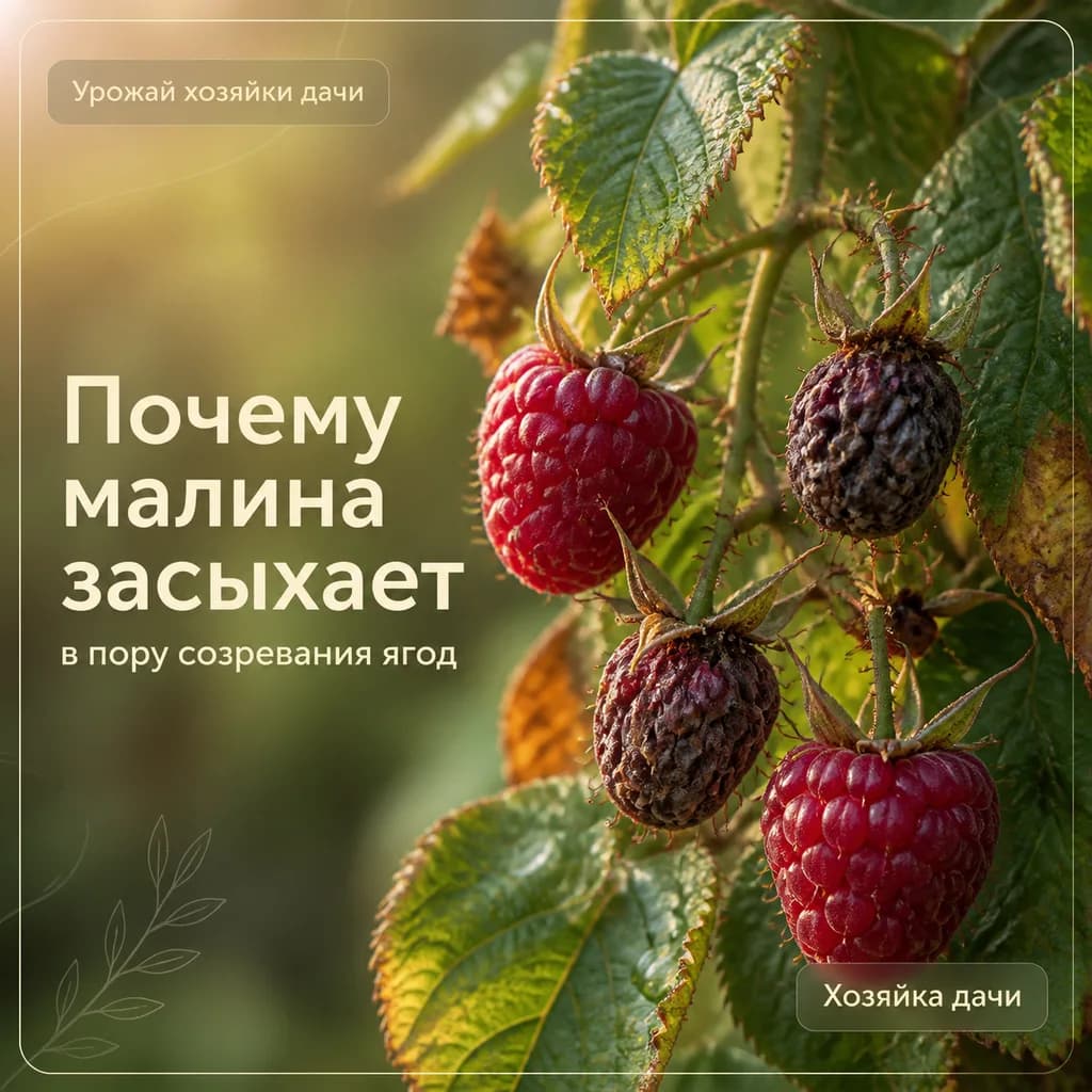 Почему малина засыхает в пору созревания ягод
