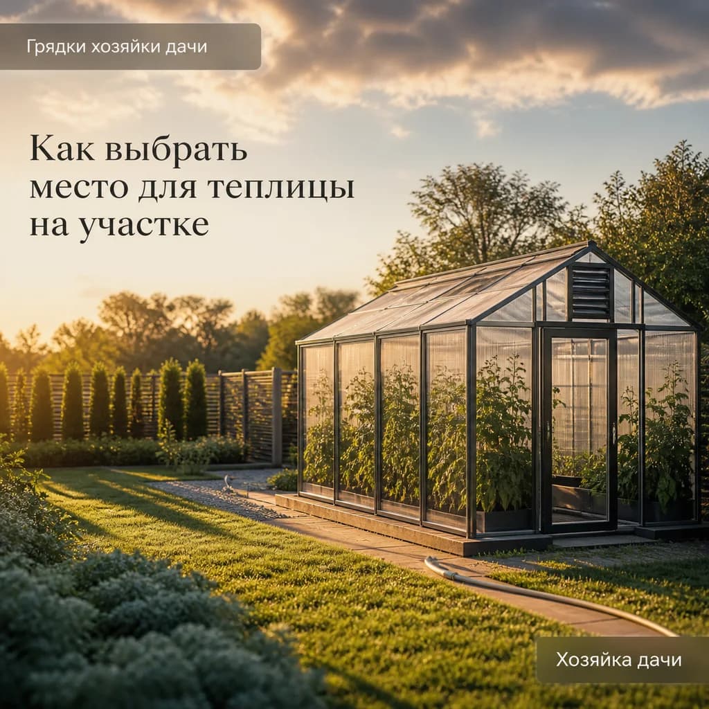 Как выбрать место для теплицы на участке
