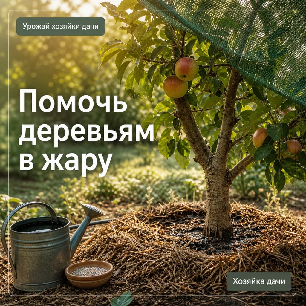 Как помочь плодовым деревьям пережить августовскую жару