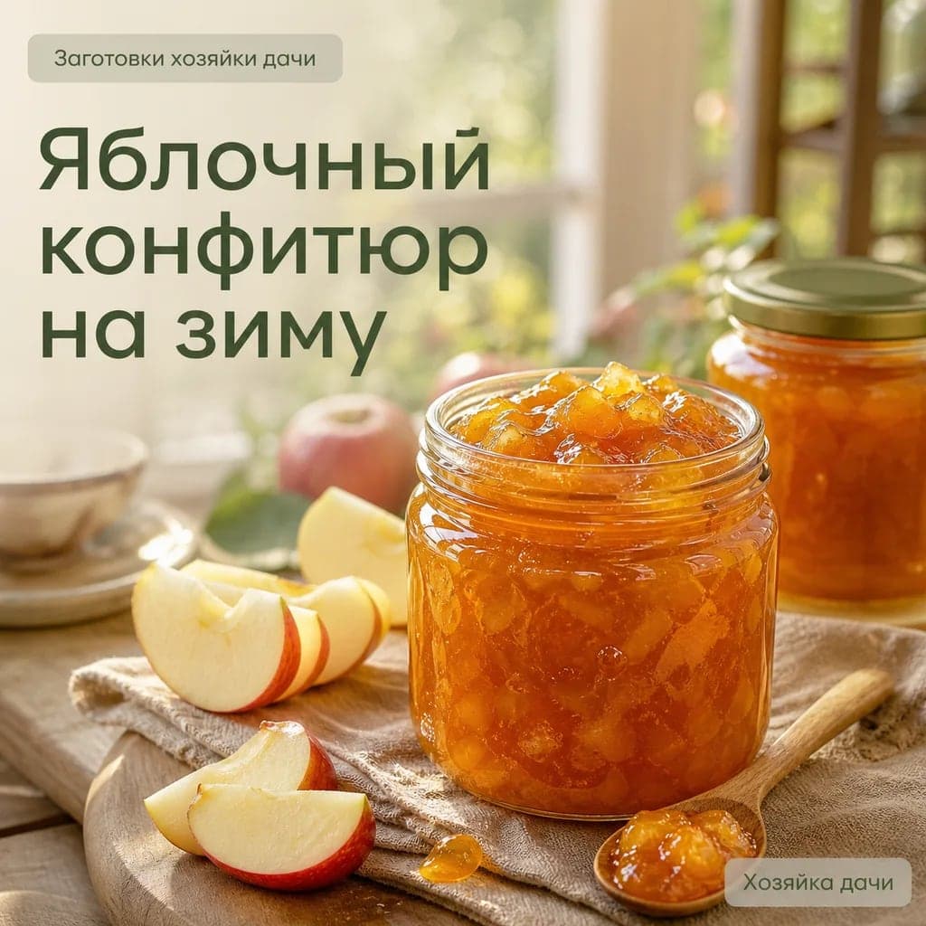 Яблочный конфитюр на зиму