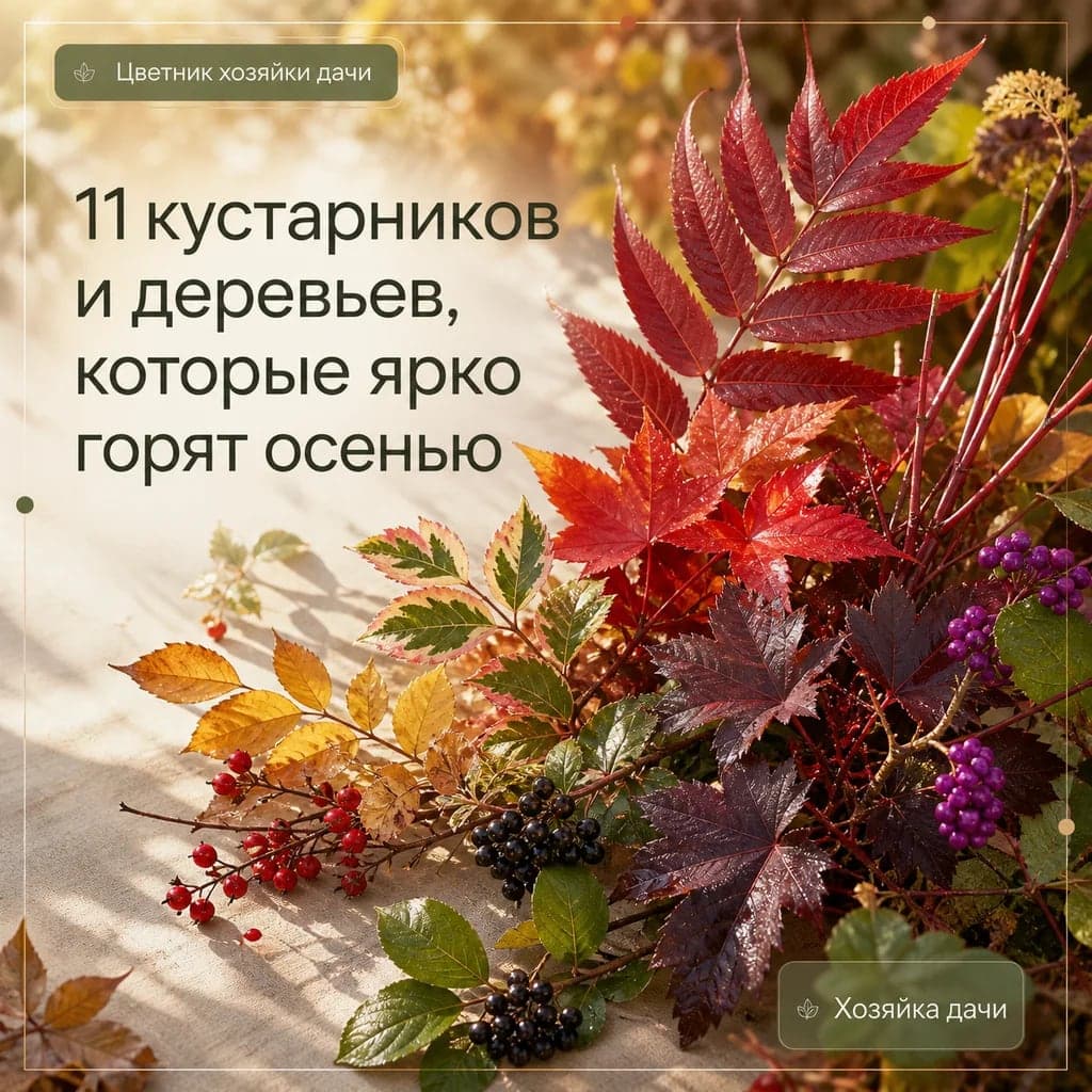 11 кустарников и деревьев, которые ярко "горят" осенью