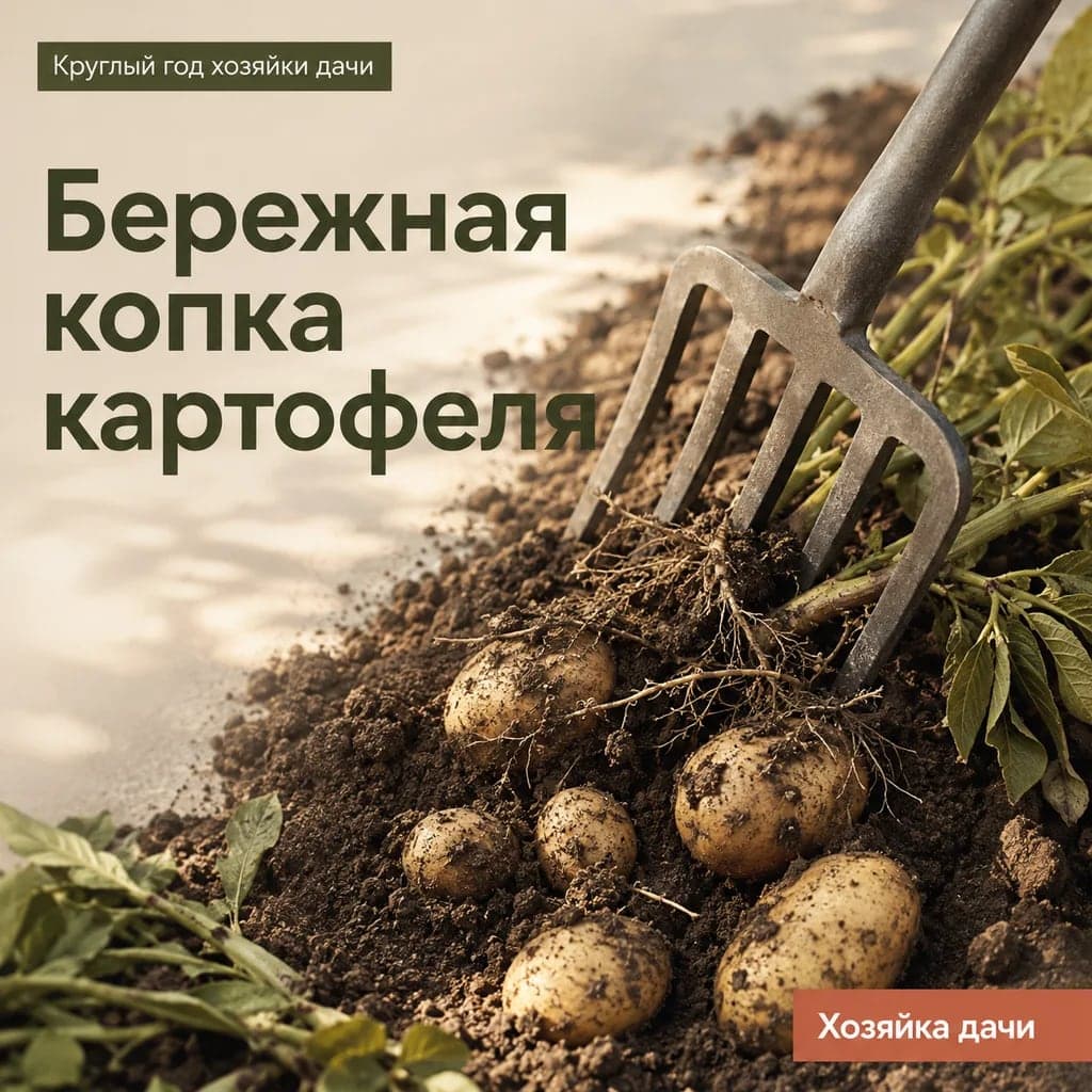 Как выкапывать картофель бережно и без лишних повреждений