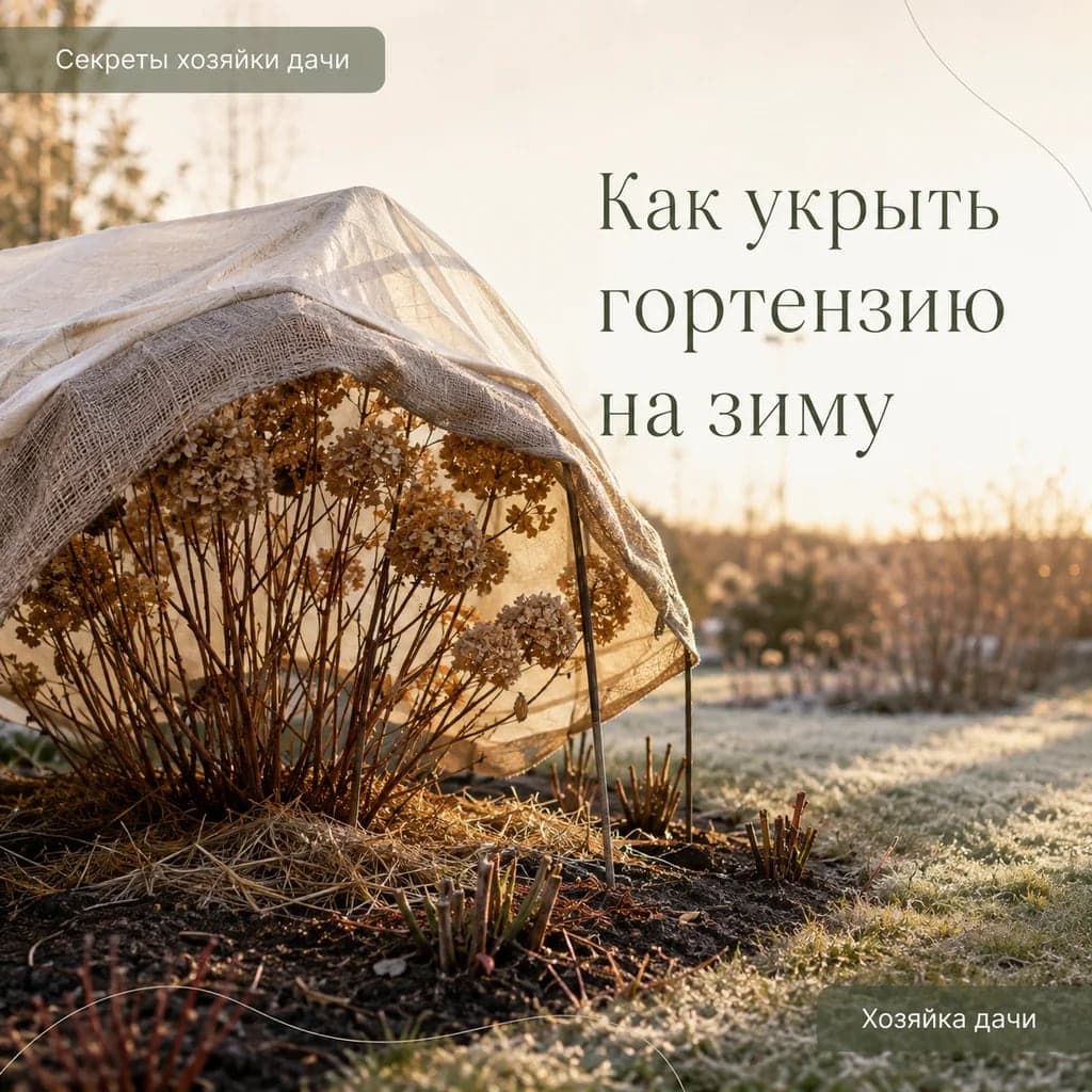 Как укрыть гортензию на зиму