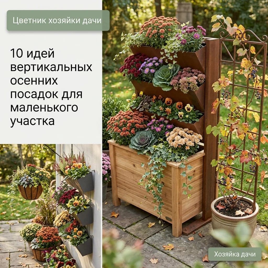 10 идей вертикальных осенних посадок для маленького участка