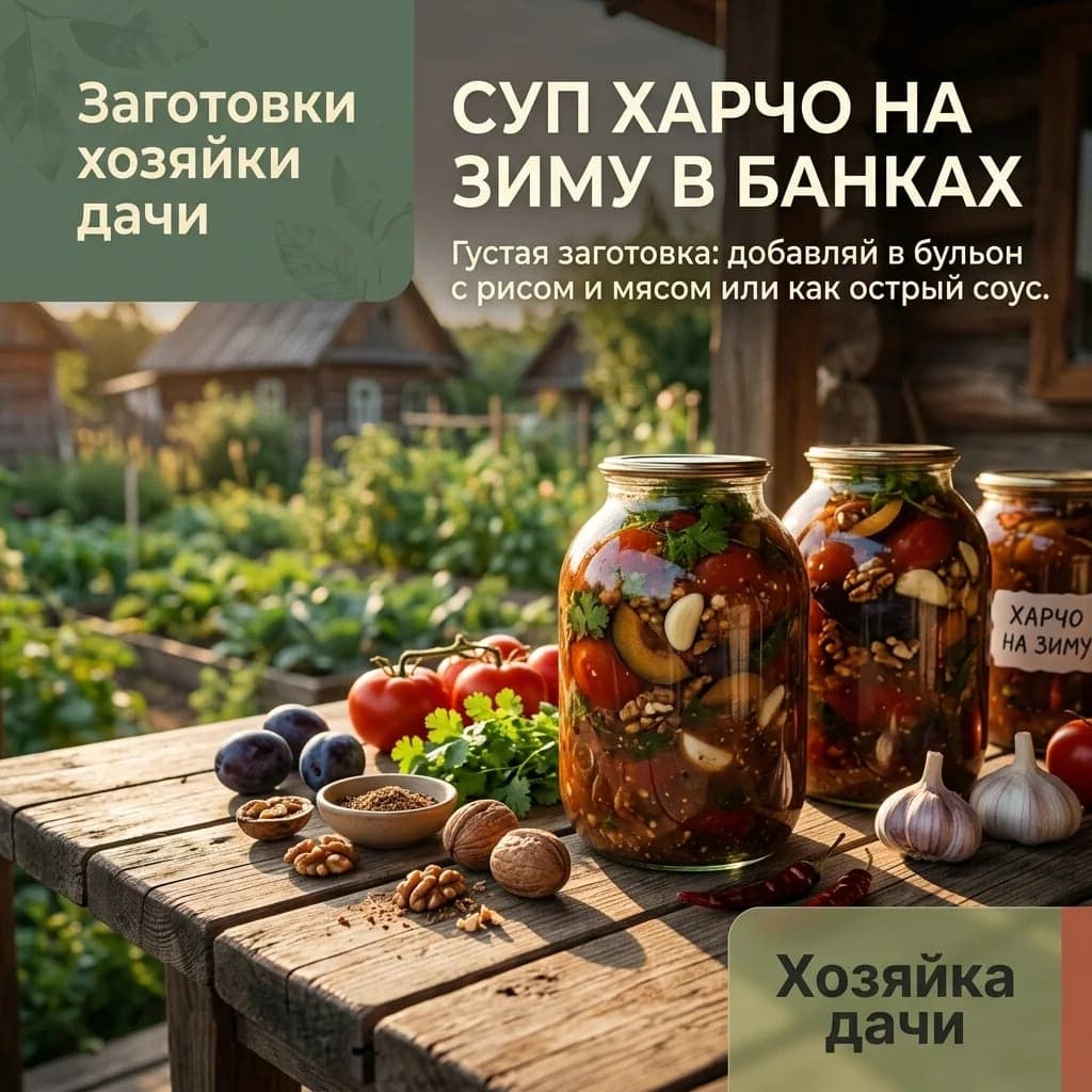 Суп харчо на зиму в банках