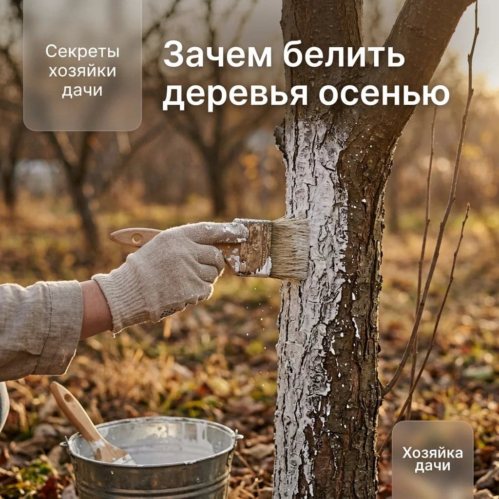Зачем белить деревья осенью