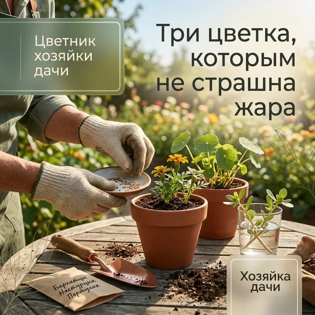 Три цветка, которым не страшна жара