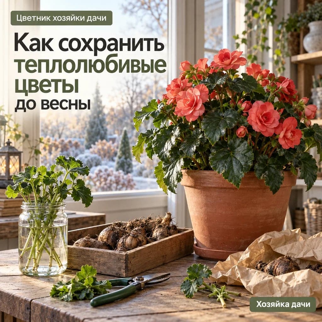 Как сохранить теплолюбивые цветы до весны: зимовка в доме, черенками и клубнями