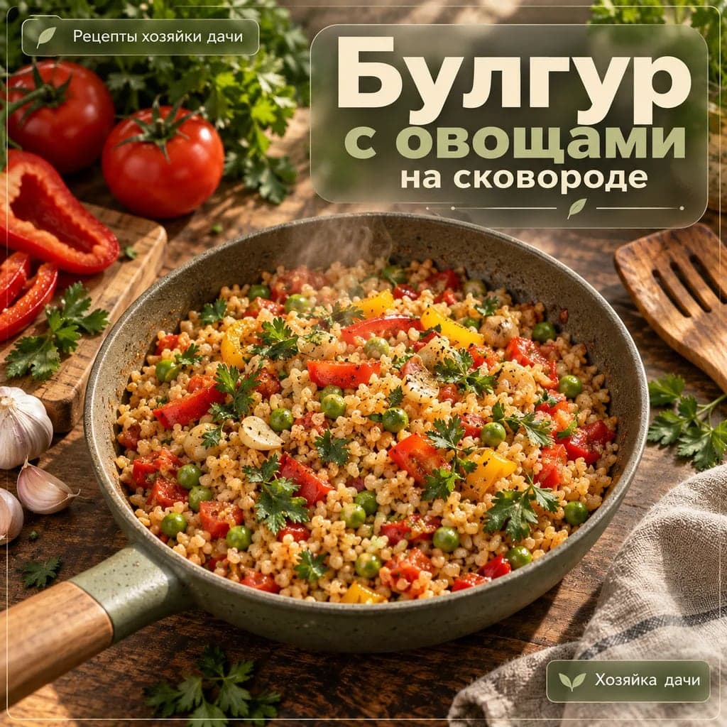 Как приготовить булгур с овощами на сковороде