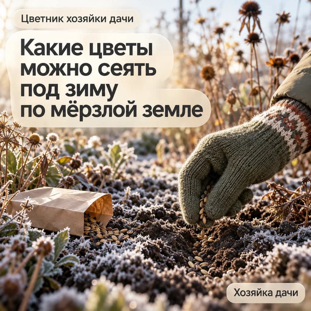 Какие цветы можно сеять под зиму по мёрзлой земле