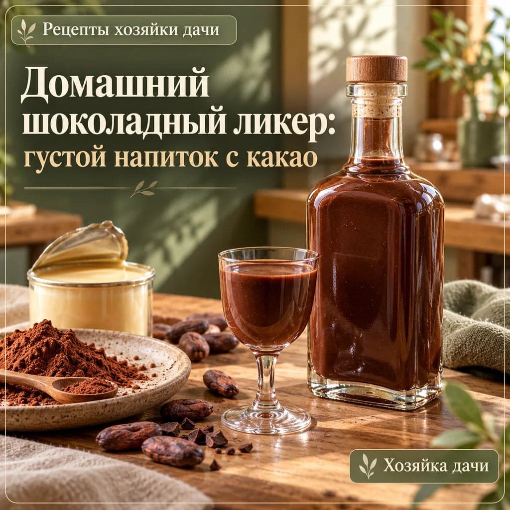 Домашний шоколадный ликер: густой напиток с какао
