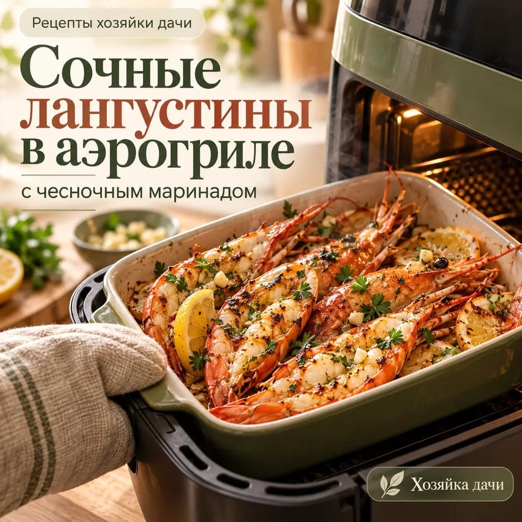 Сочные лангустины в аэрогриле: ресторанный рецепт с чесночным маринадом