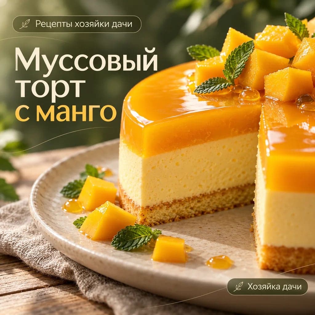 Муссовый торт с манго