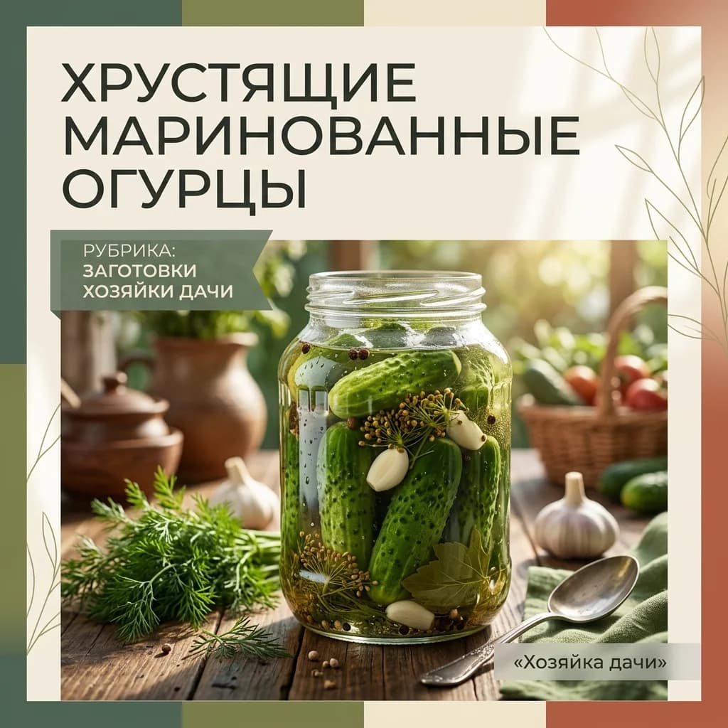 Хрустящие маринованные огурцы