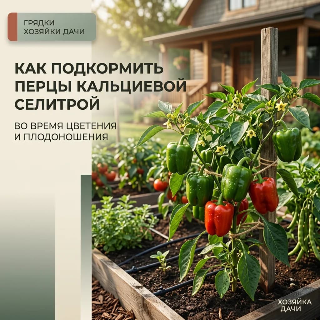 Как подкормить перцы кальциевой селитрой во время цветения и плодоношения
