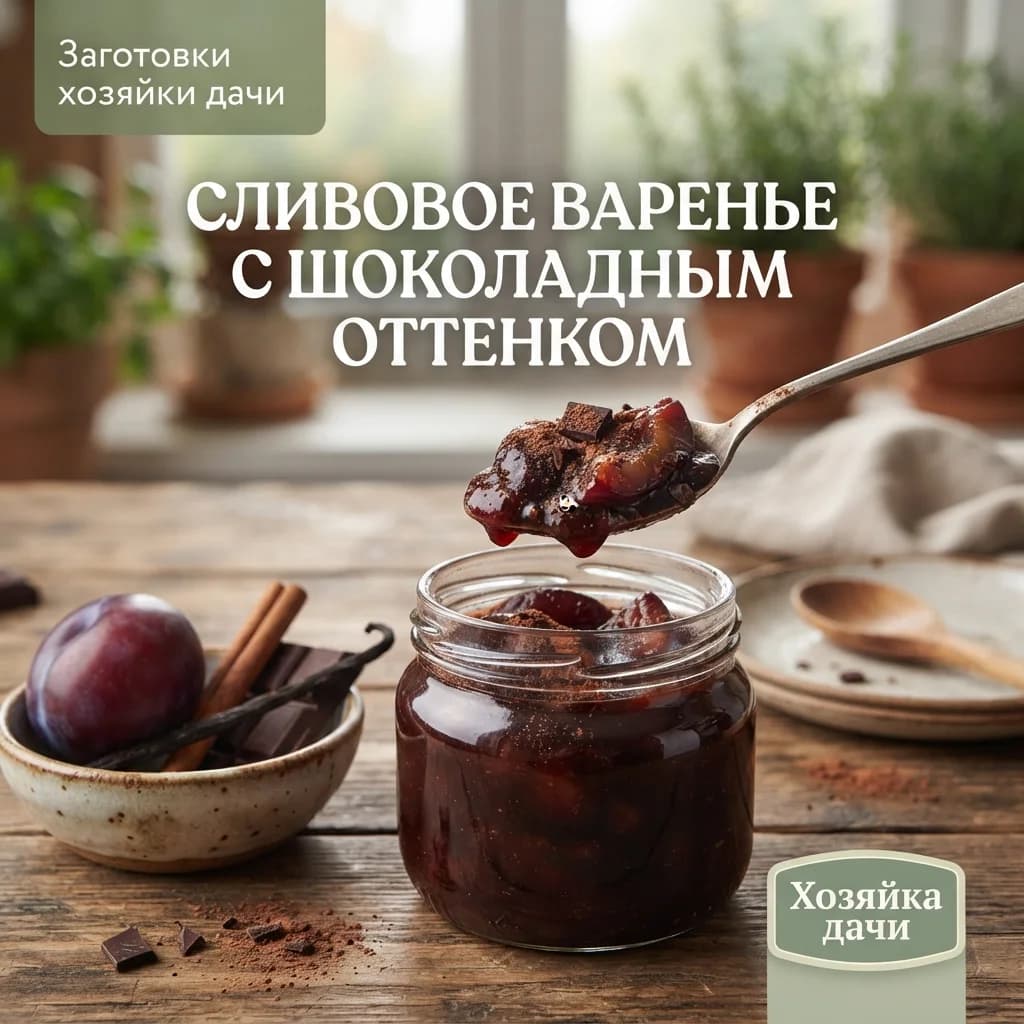 Сливовое варенье с шоколадным оттенком