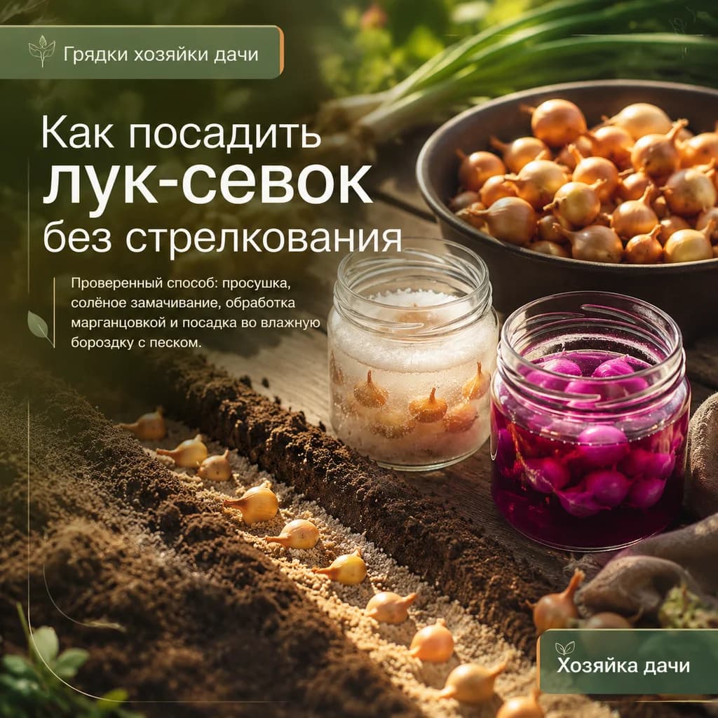 Как посадить лук-севок без стрелкования