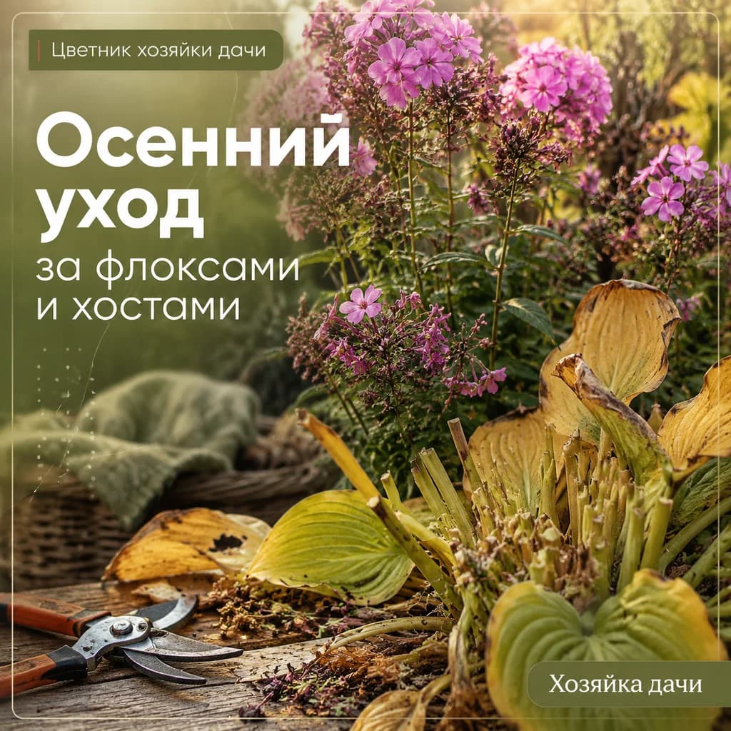 Осенний уход за флоксами и хостами