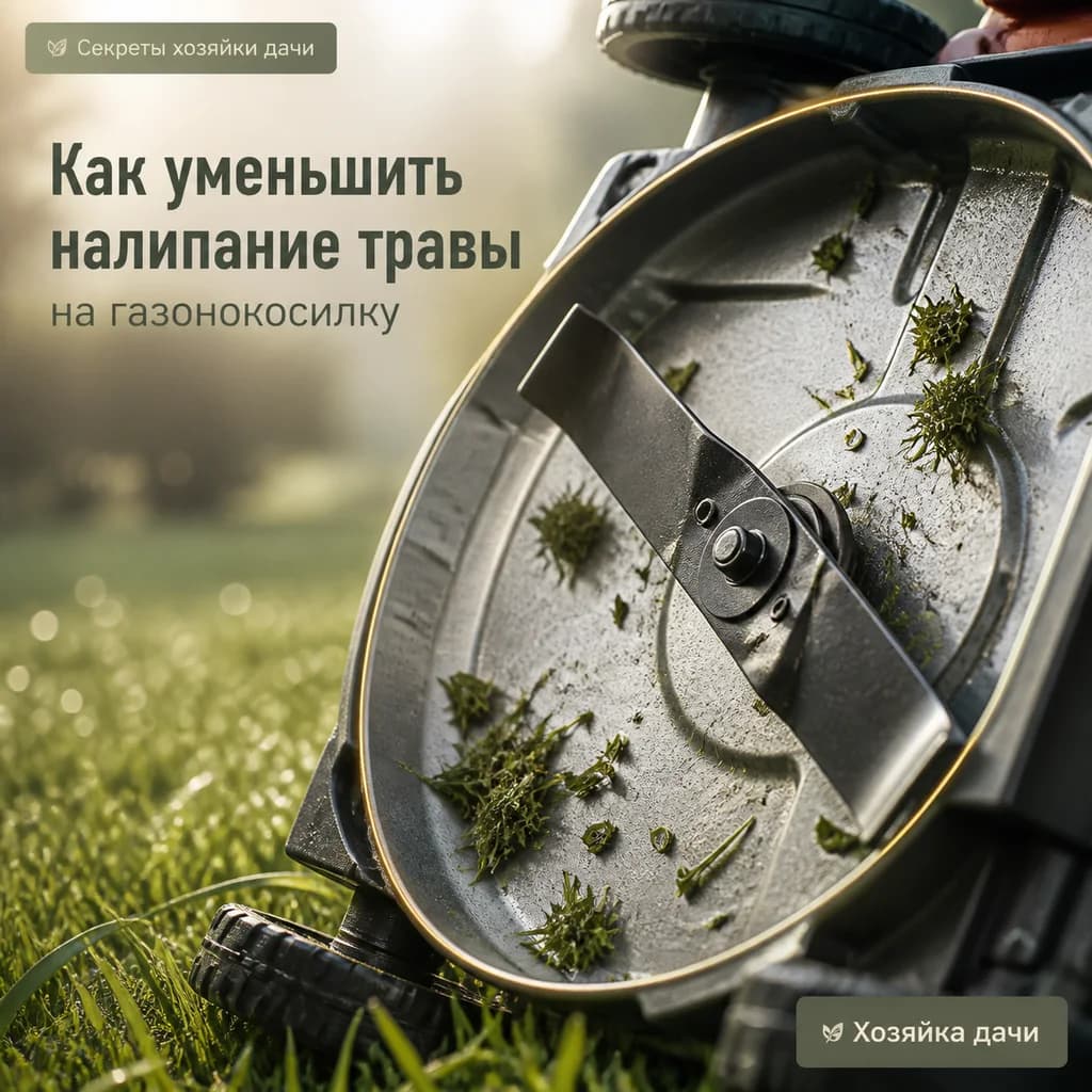 Как уменьшить налипание травы на газонокосилку