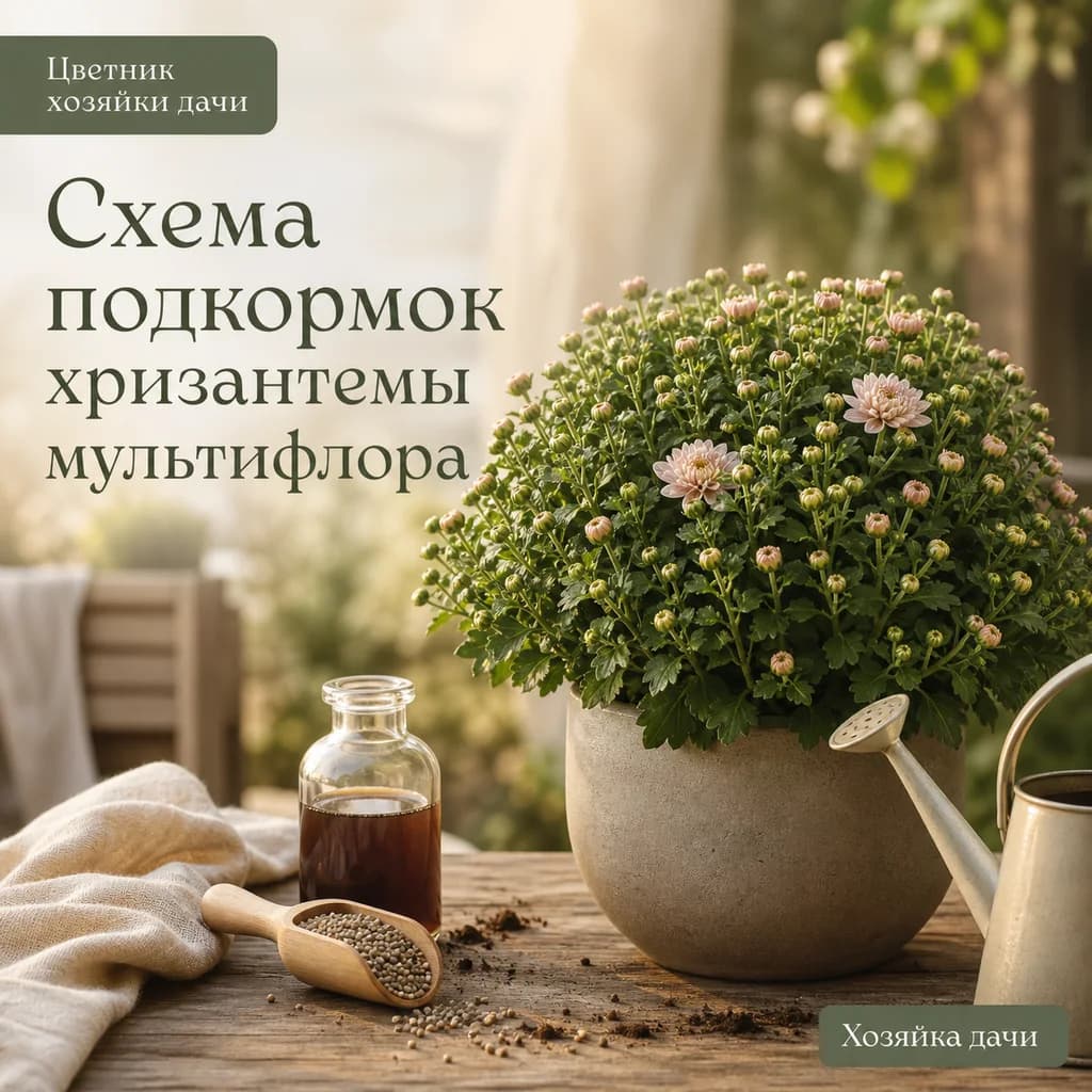 Схема подкормок хризантемы мультифлора после посадки и перед цветением