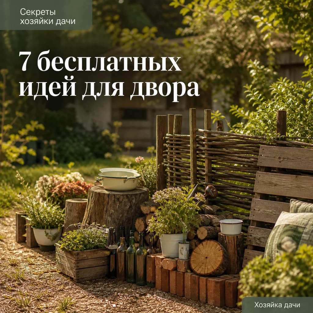 7 бесплатных идей для дачного двора вместо покрышек