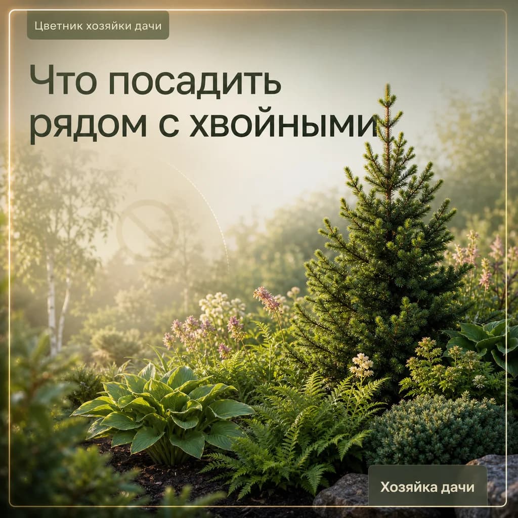 Какие растения посадить рядом с хвойными