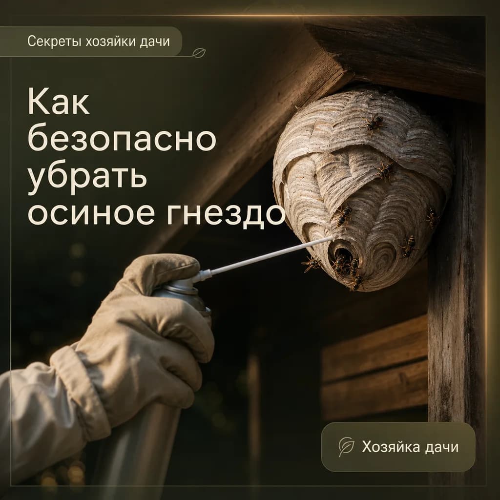 Как безопасно убрать осиное гнездо на даче