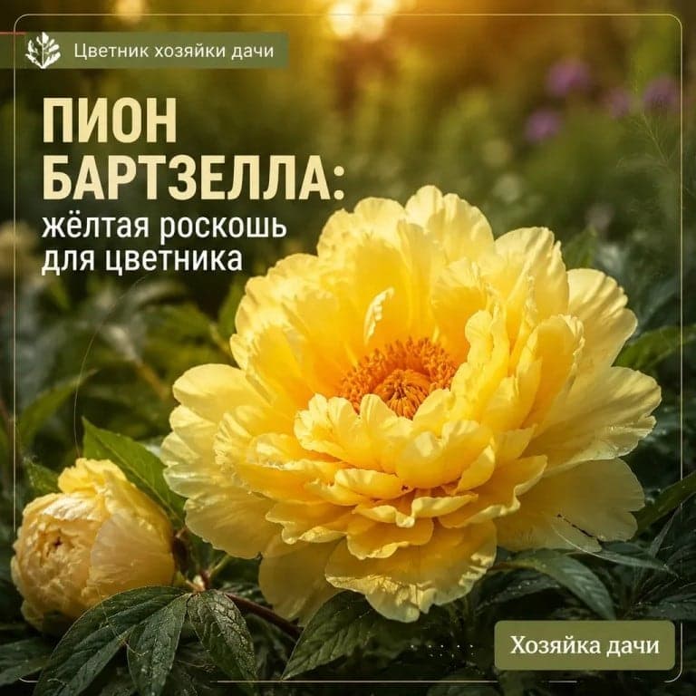 Пион Бартзелла: жёлтая роскошь для цветника