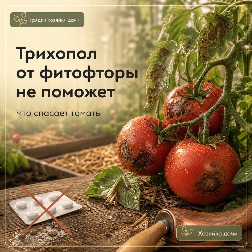 Почему Трихопол не стоит применять от фитофторы на томатах