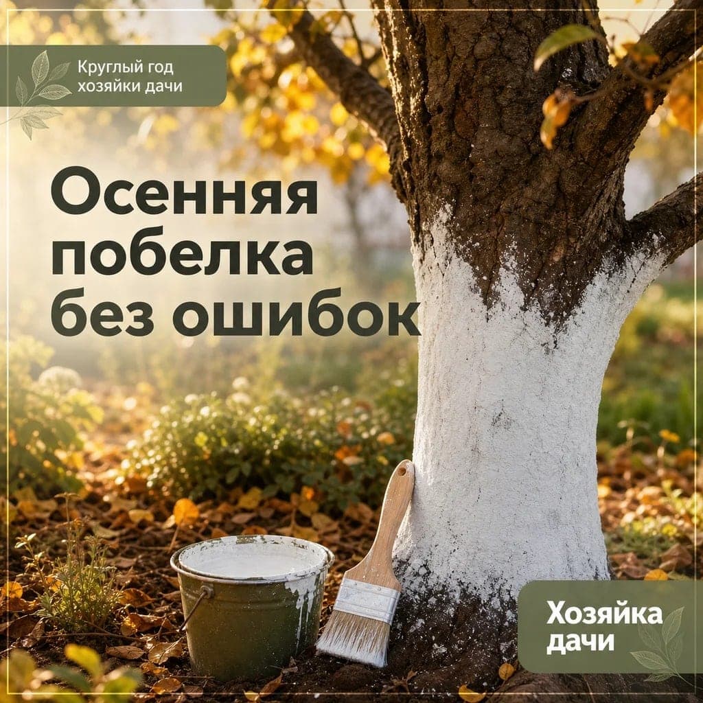 Как правильно белить деревья осенью и каких ошибок избежать