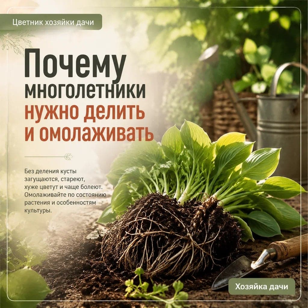 Почему многолетники нужно делить и омолаживать
