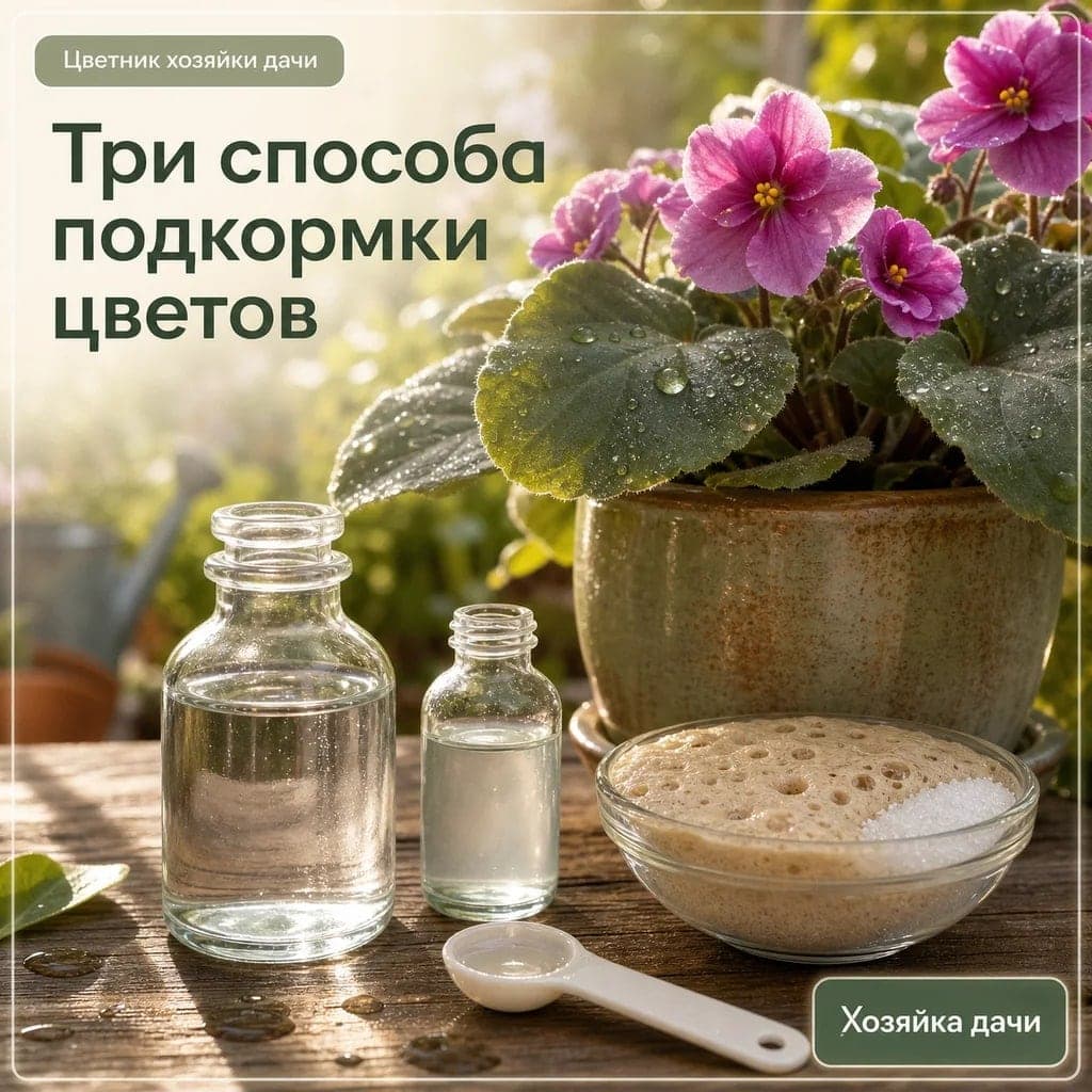 Три способа подкормки цветов
