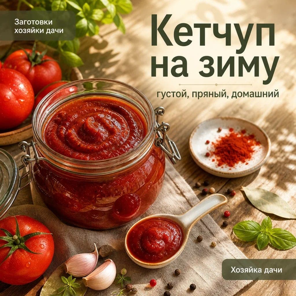 Кетчуп на зиму: густой, пряный и без лишней химии