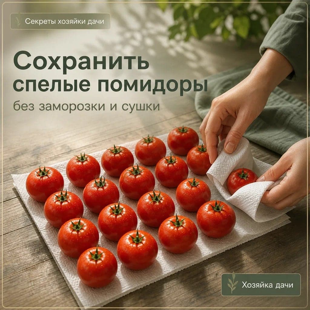Домашний опыт показал лучший способ хранения спелых помидоров без заморозки