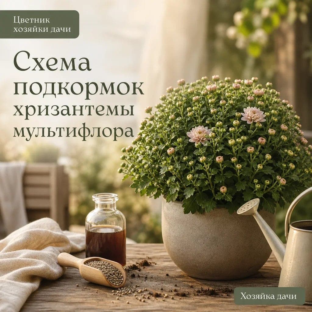 Схема подкормок хризантемы мультифлора после посадки и перед цветением