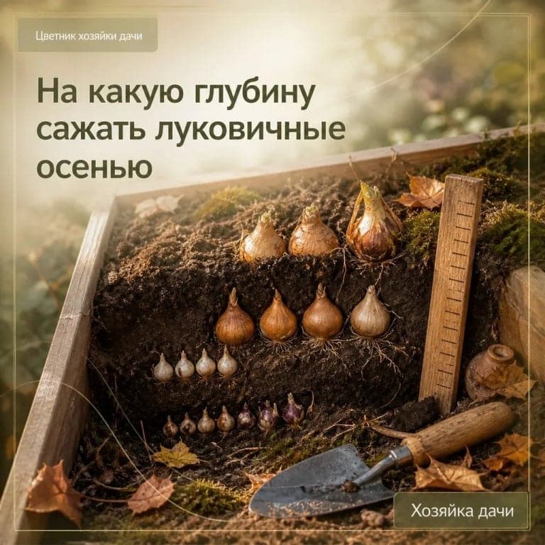 На какую глубину сажать луковичные цветы осенью