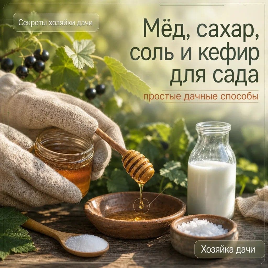 Мёд, сахар, соль и кефир в уходе за садом: простые дачные способы