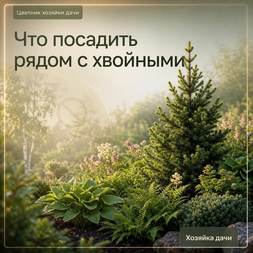 Какие растения посадить рядом с хвойными