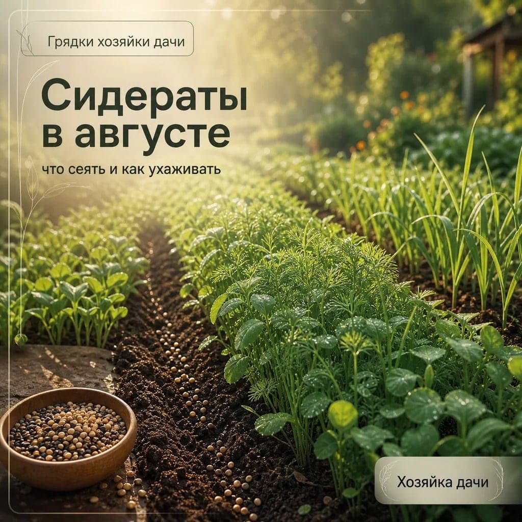 Сидераты в августе: что сеять и как ухаживать