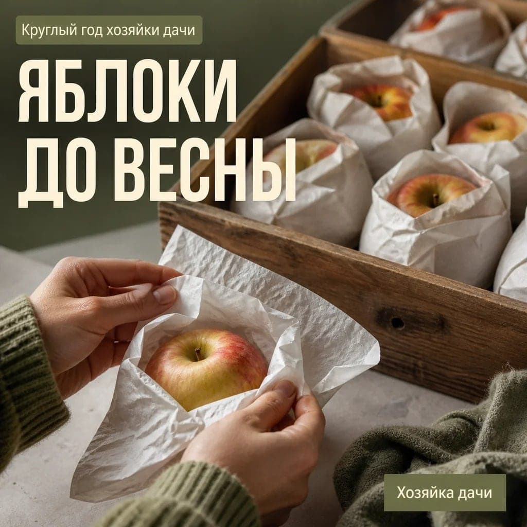 Как сохранить яблоки свежими до весны с помощью бумаги