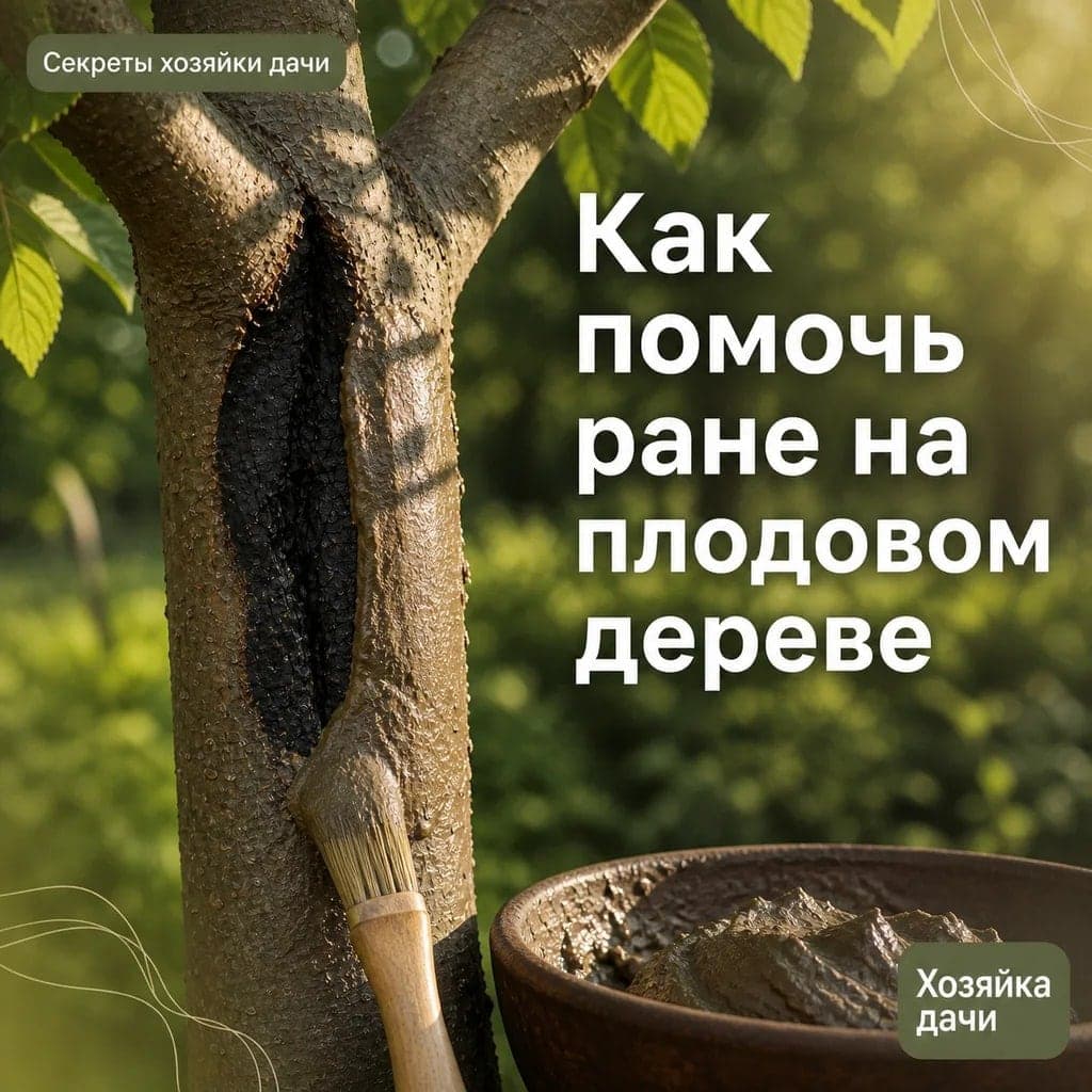 Как спасти рану на плодовом дереве