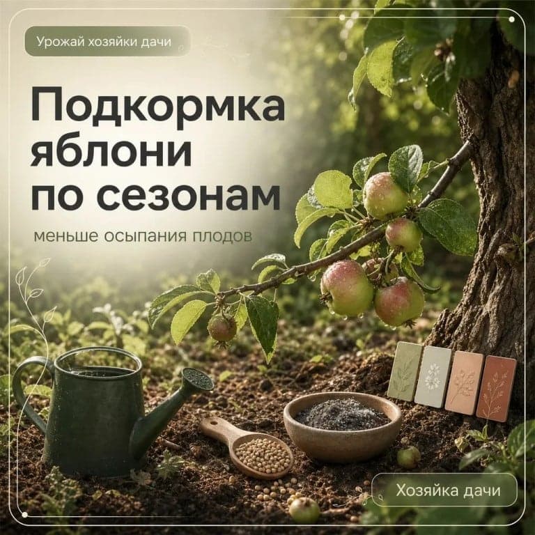 Сезонная схема подкормки яблони для уменьшения осыпания плодов