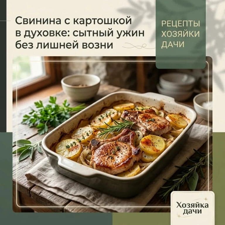 Свинина с картошкой в духовке: сытный ужин без лишней возни