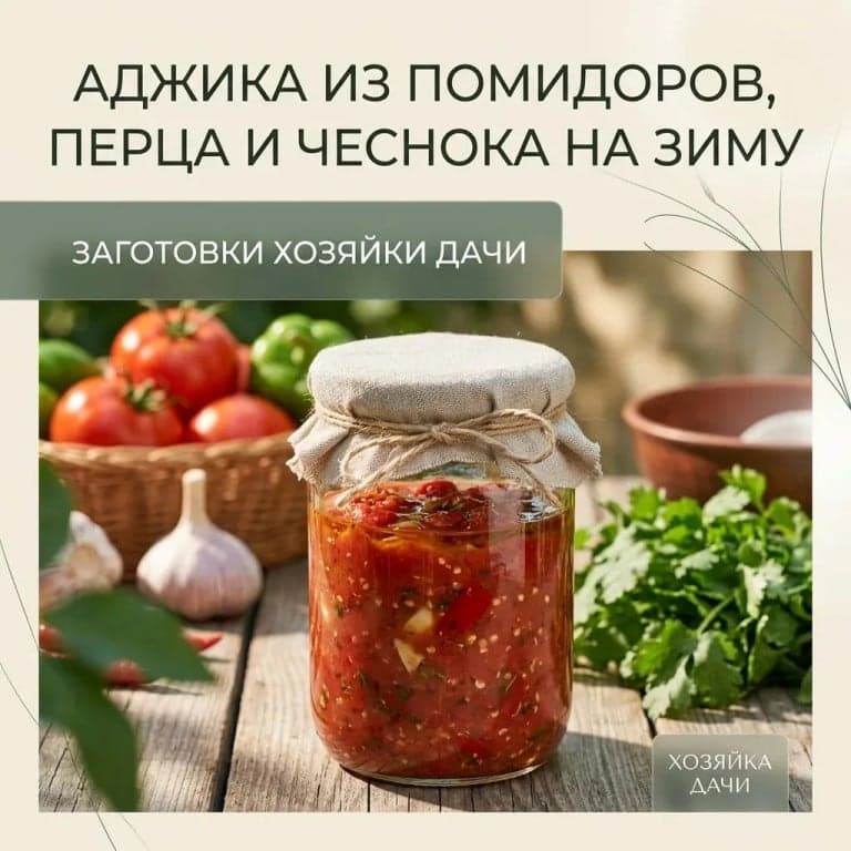 Аджика из помидоров, перца и чеснока на зиму