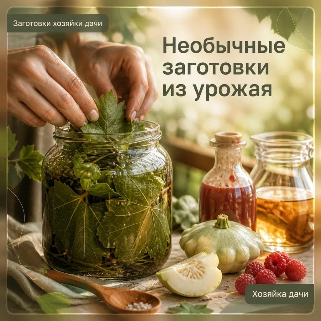 Необычные домашние заготовки из дачного урожая