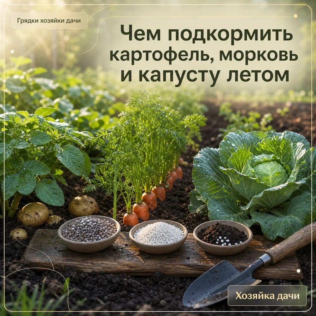 Чем подкормить картофель, морковь и капусту летом