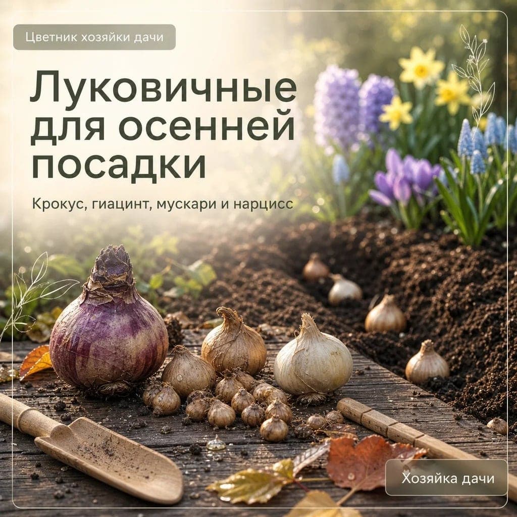 Какие луковичные посадить осенью: крокус, гиацинт, мускари и нарцисс