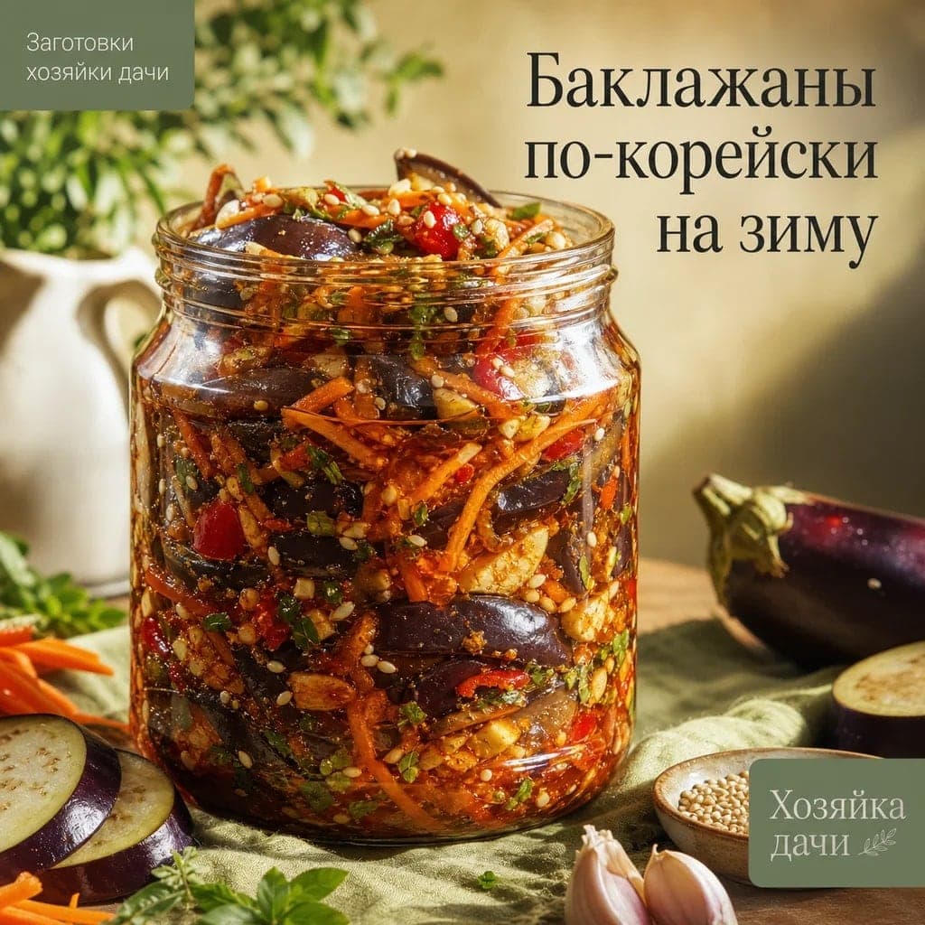 Баклажаны по‑корейски на зиму