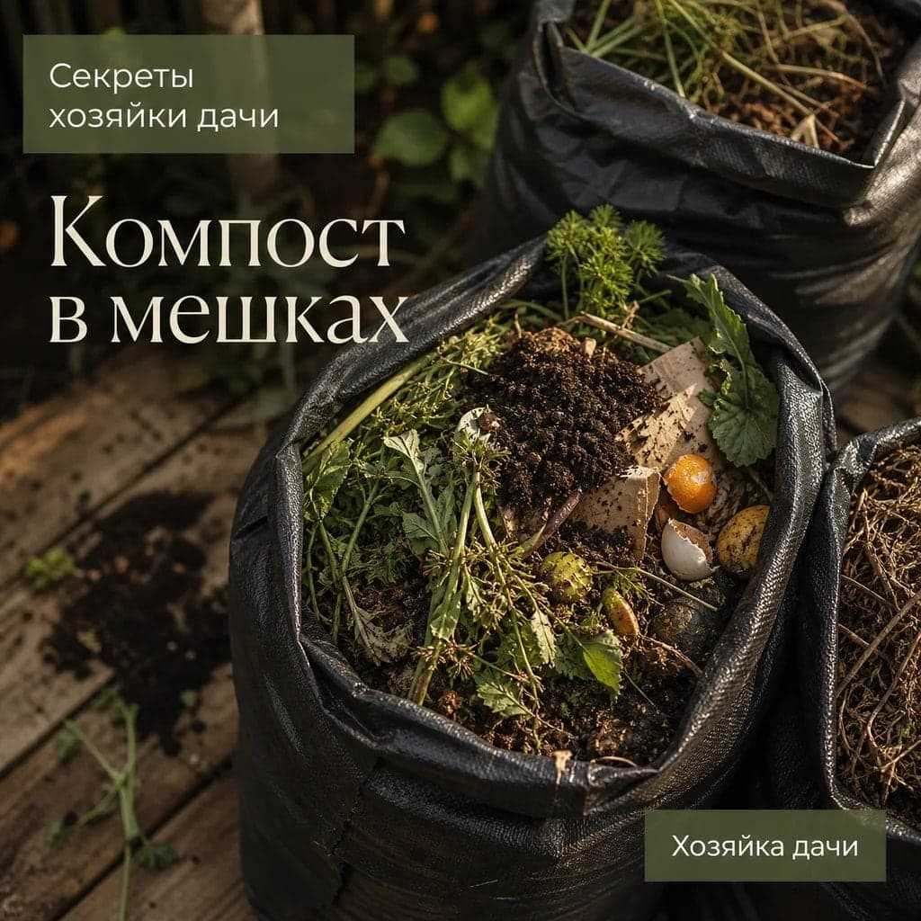 Как сделать компост в мешках из садовых остатков