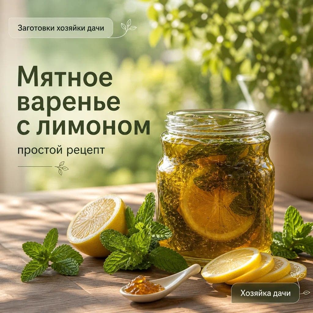 Мятное варенье с лимоном: простой рецепт приготовления